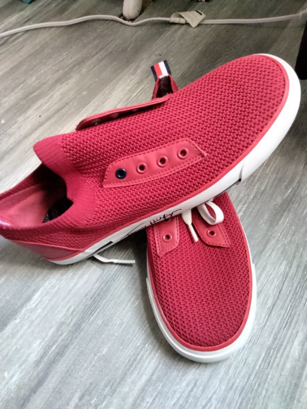Tommy Hilfiger women red sneakers